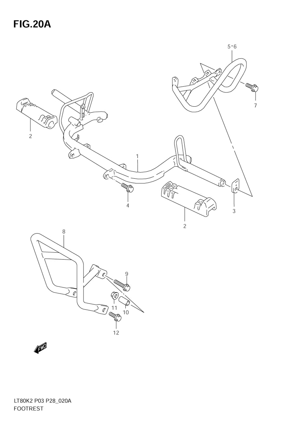 Footrest (model k3_k4_k5_k6 e28)