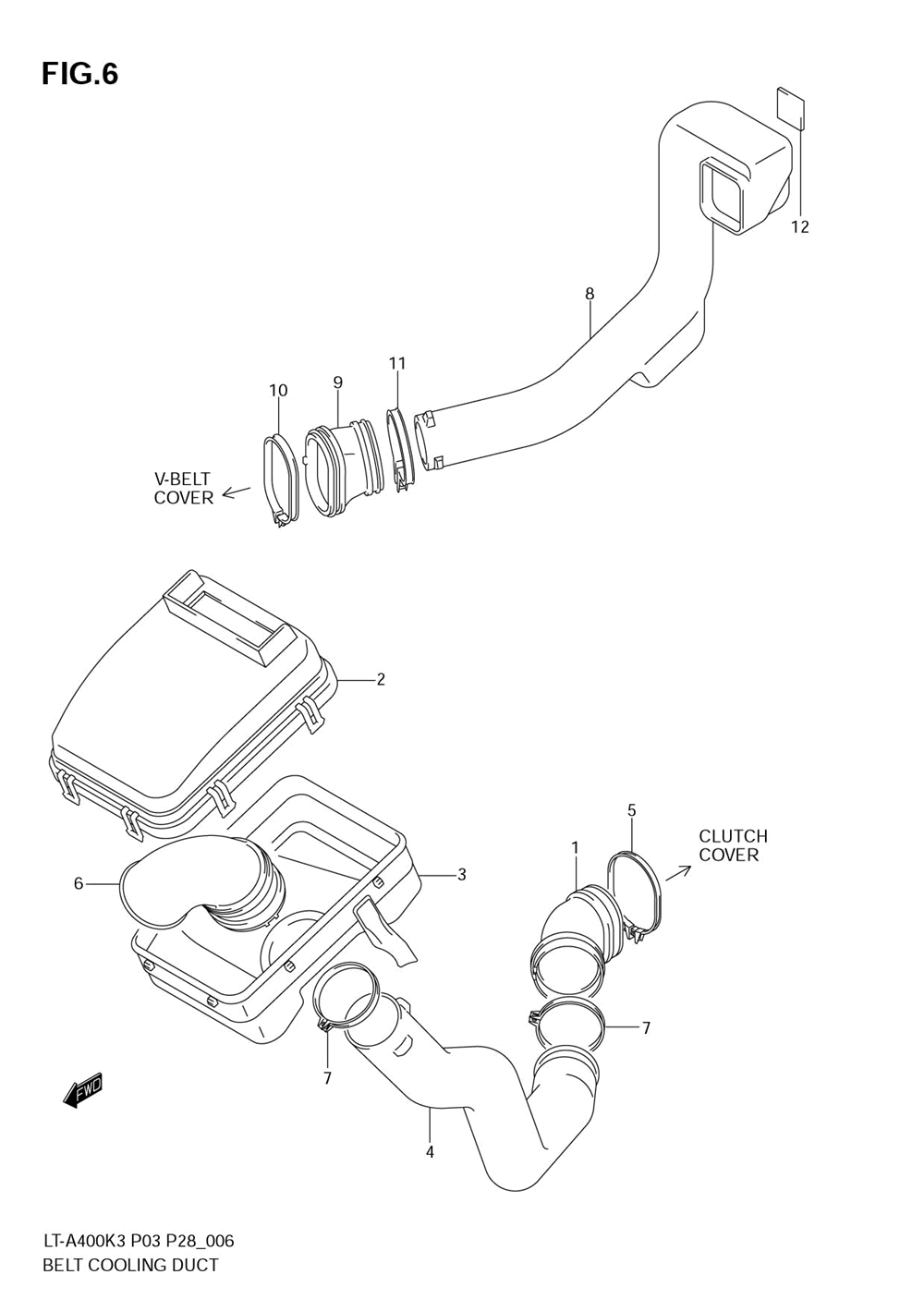 Belt cooling duct