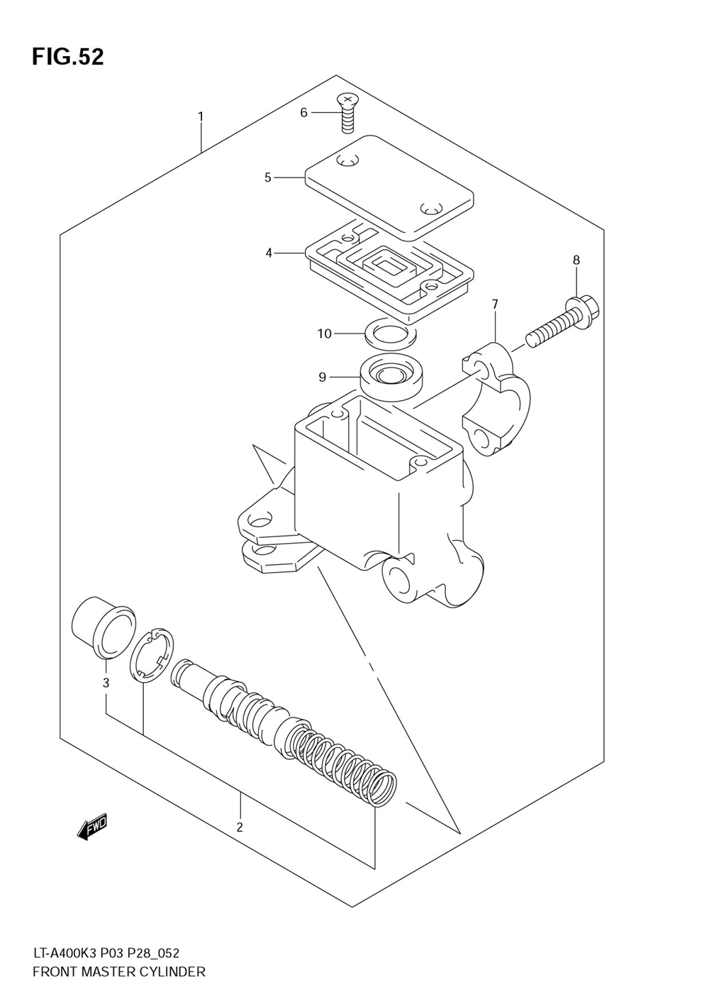 Front master cylinder