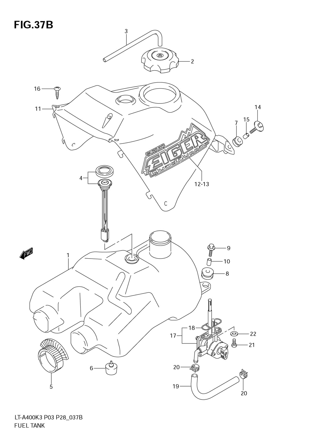 Fuel tank (model k7)