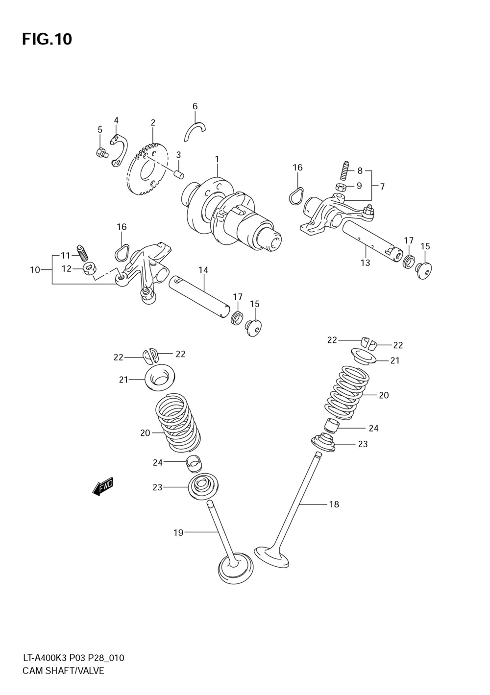 Camshaft - valve