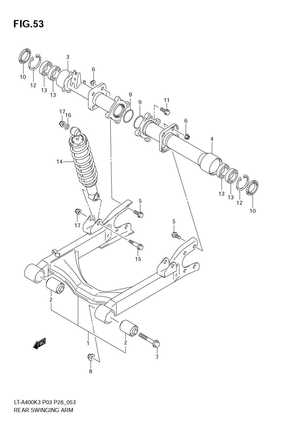 Rear swingingarm