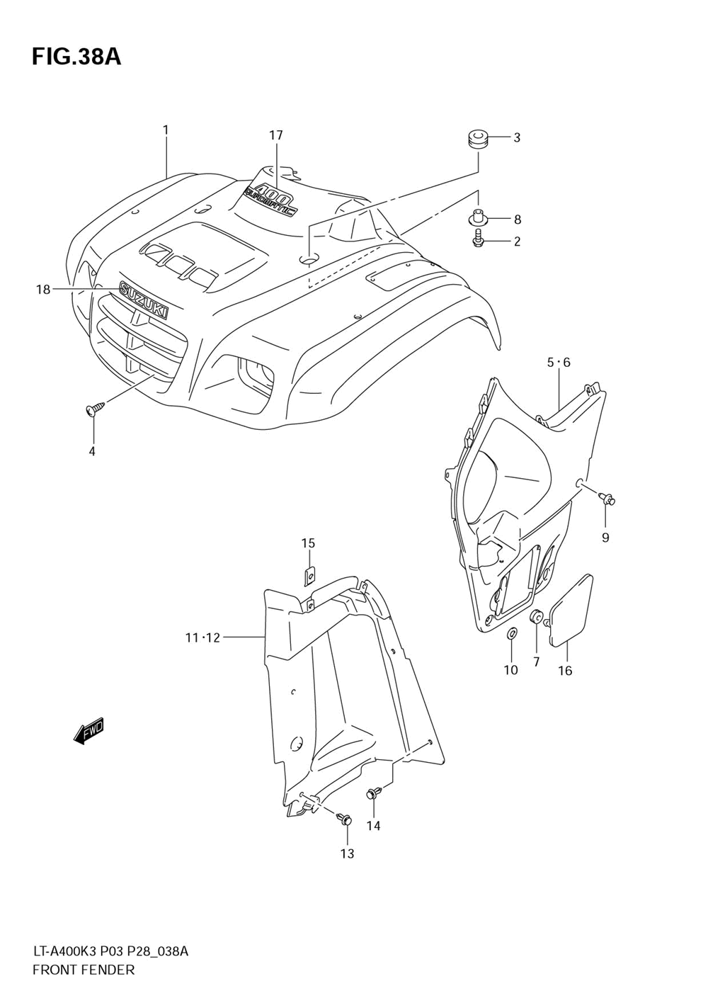 Front fender (model k4)