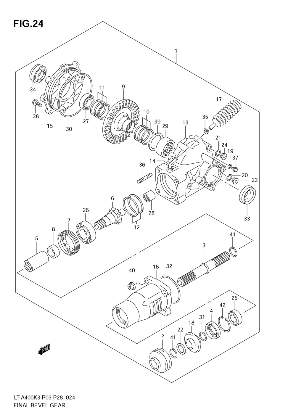Final bevel gear (rear)(model k3)
