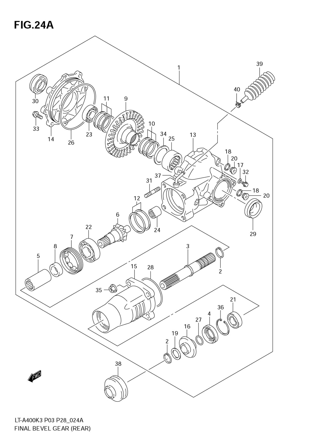 Final bevel gear (rear)(model k4_k5_k6_k7)
