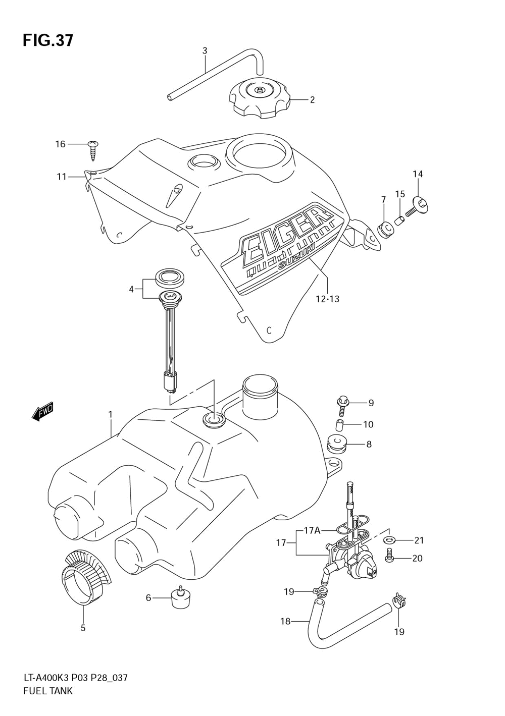 Fuel tank (model k3)