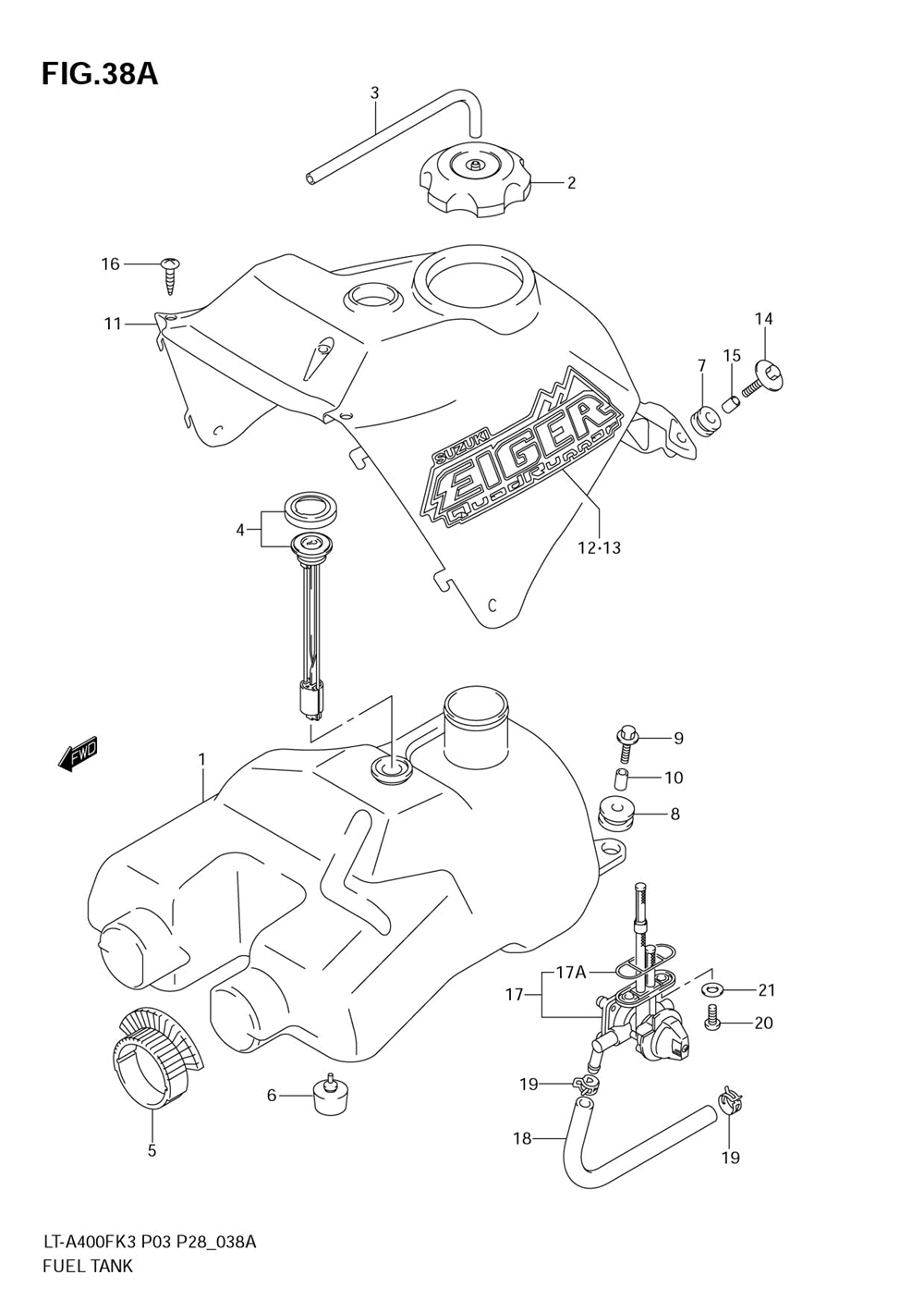 Fuel tank (model k4_k5_k6)