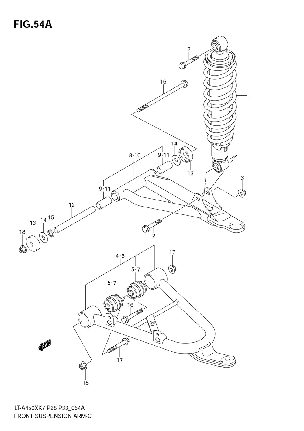 Front suspension arm (model k8)