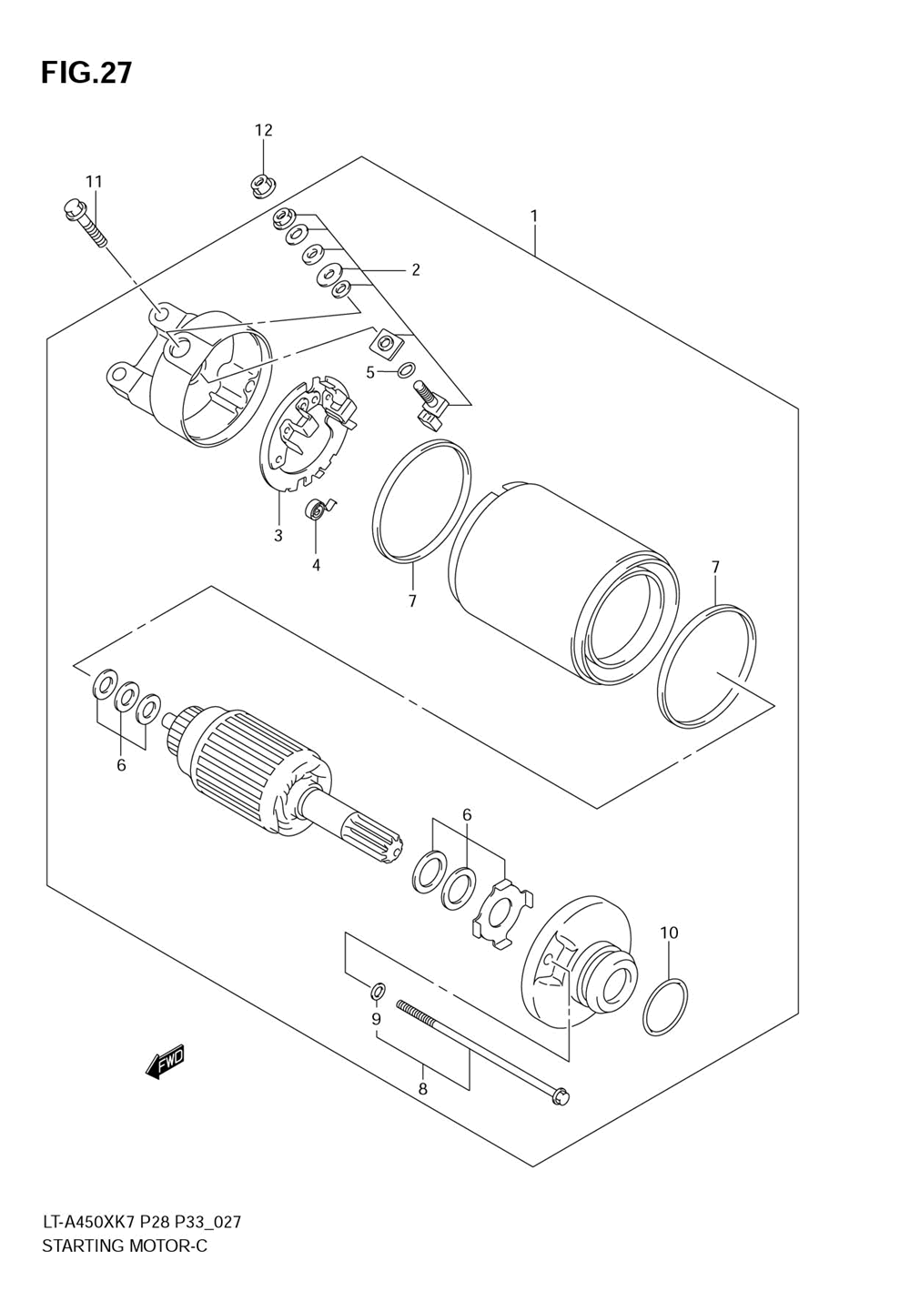 Starting motor