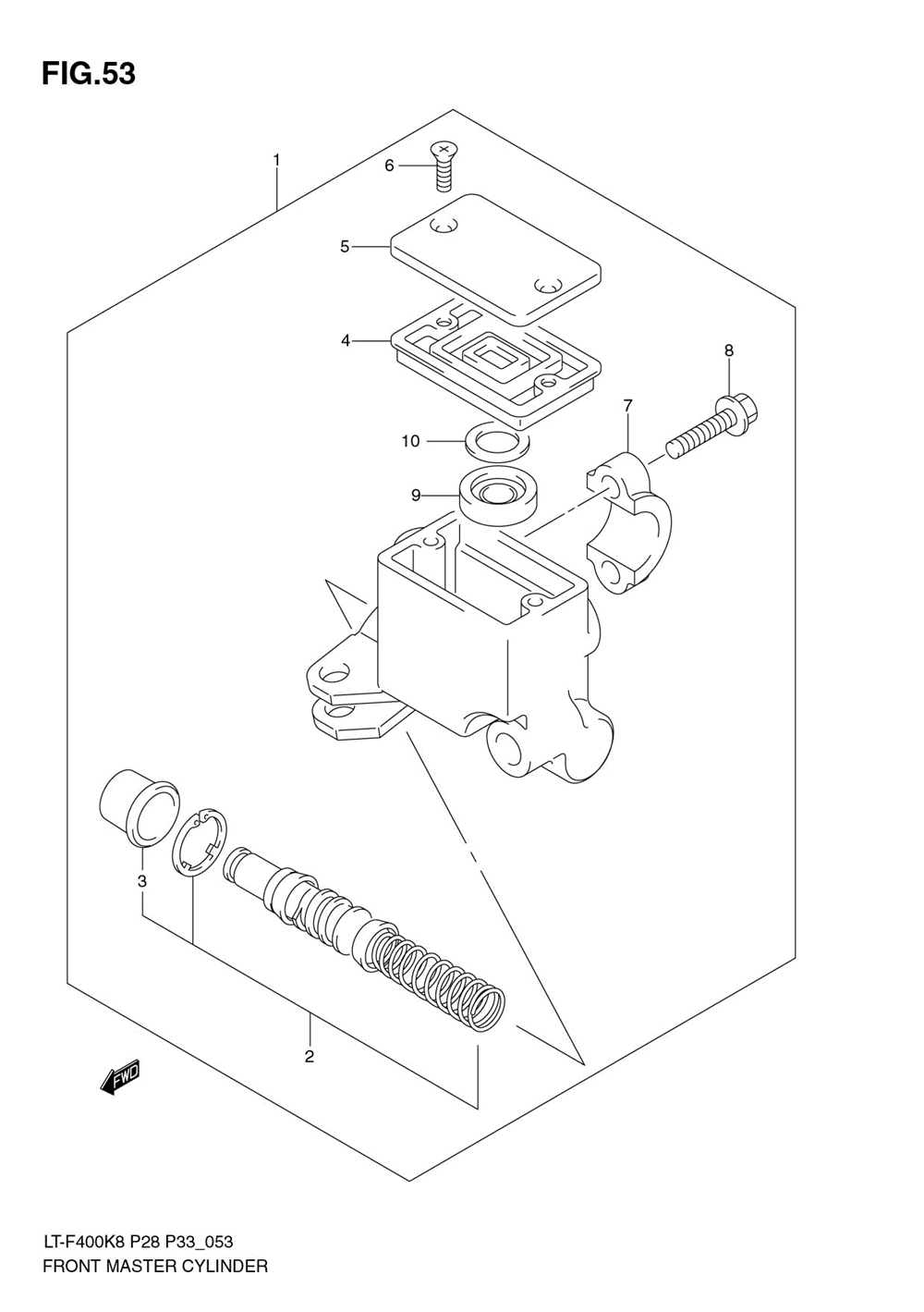 Front master cylinder