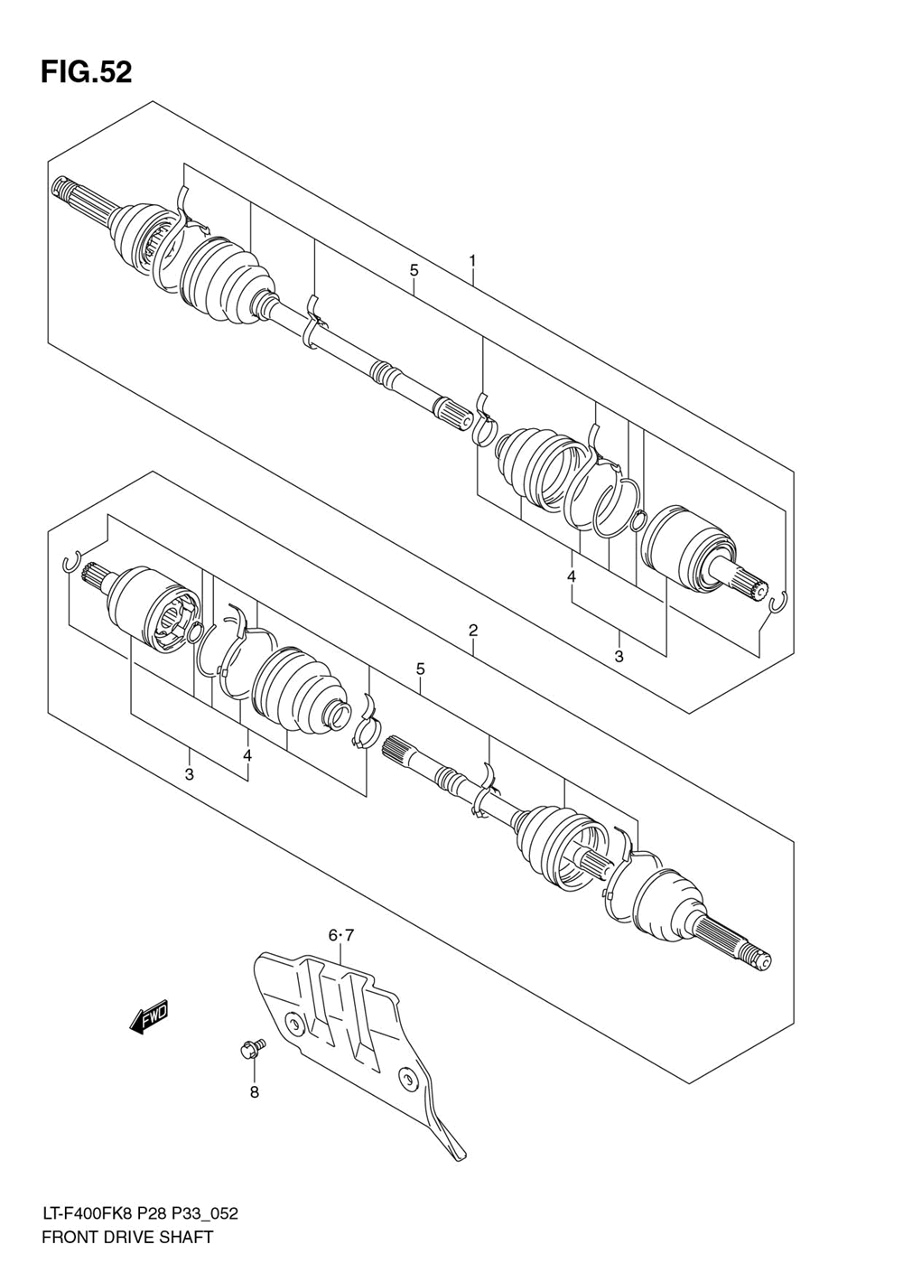 Front drive shaft