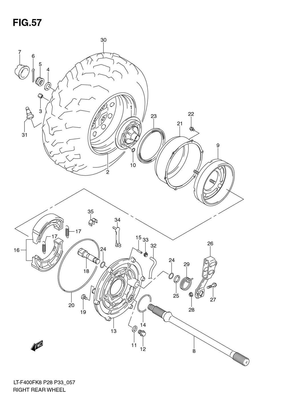 Right rear wheel