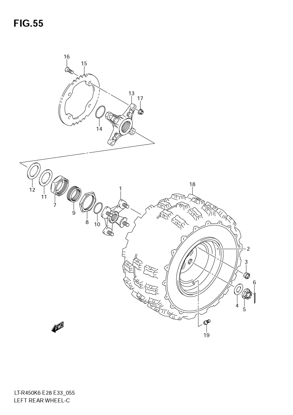 Left rear wheel (modelk k6_k7)