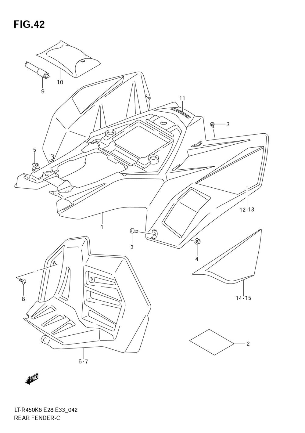 Rear fender (model k6_k7)