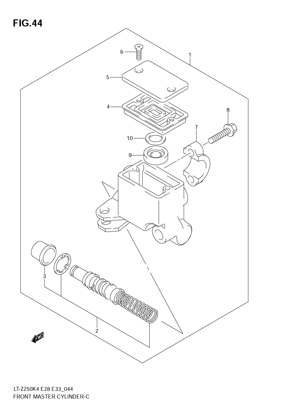 Front master cylinder