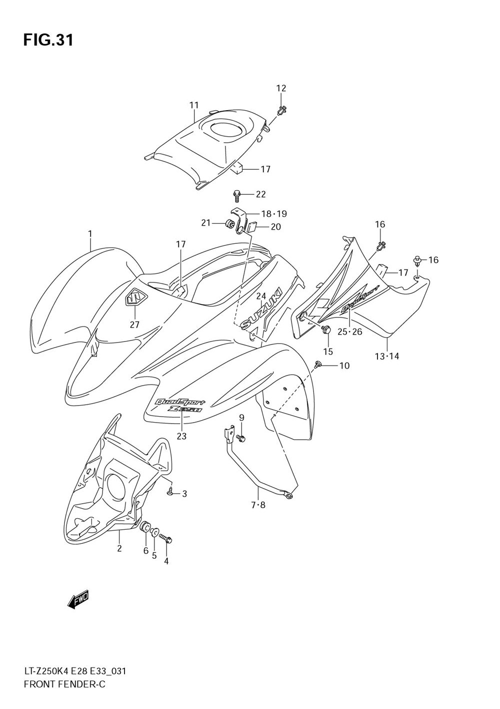 Front fender (model k4)