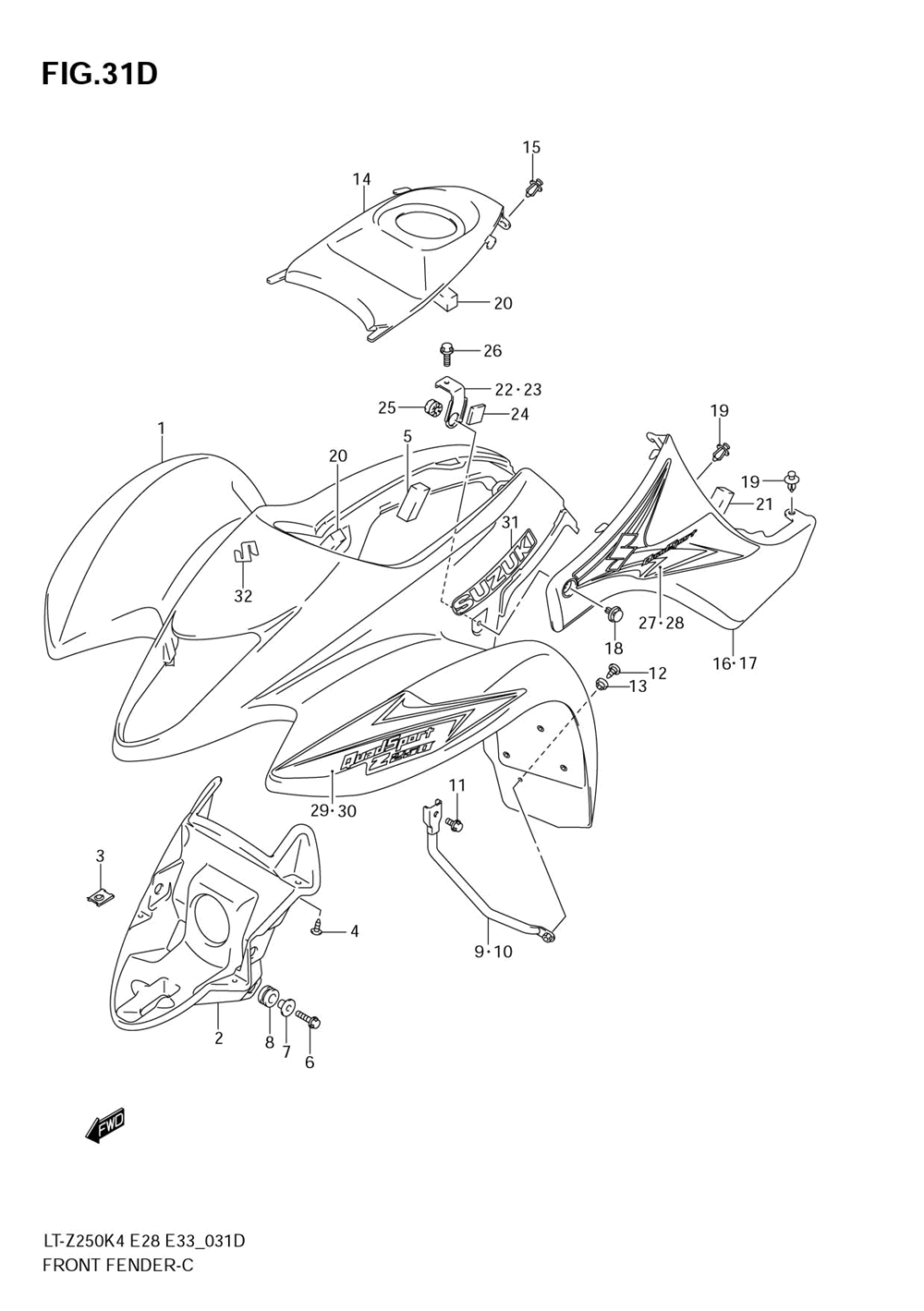 Front fender (model k8)