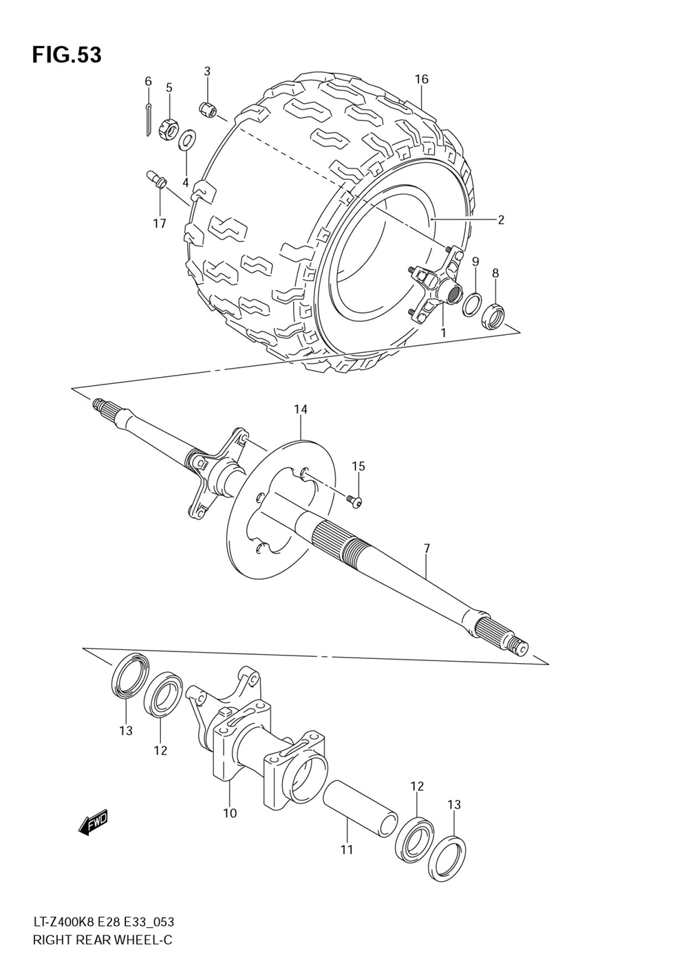 Right rear wheel