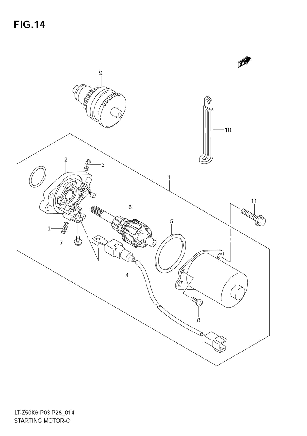 Starting motor