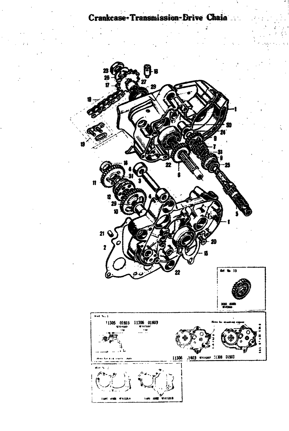 Crankcase-transmission-drive chain