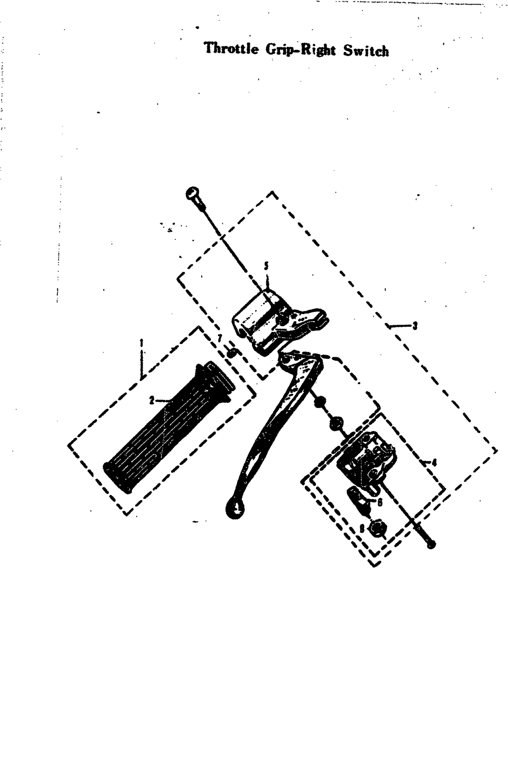 Throttle grip-right switch