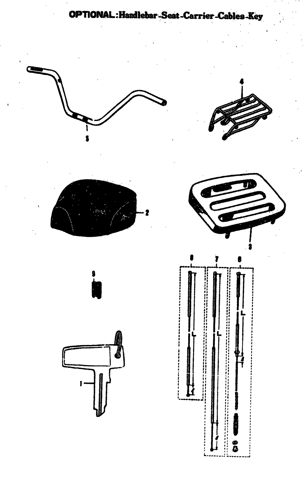 Optional'handlebar-seat-carrier-cables-key