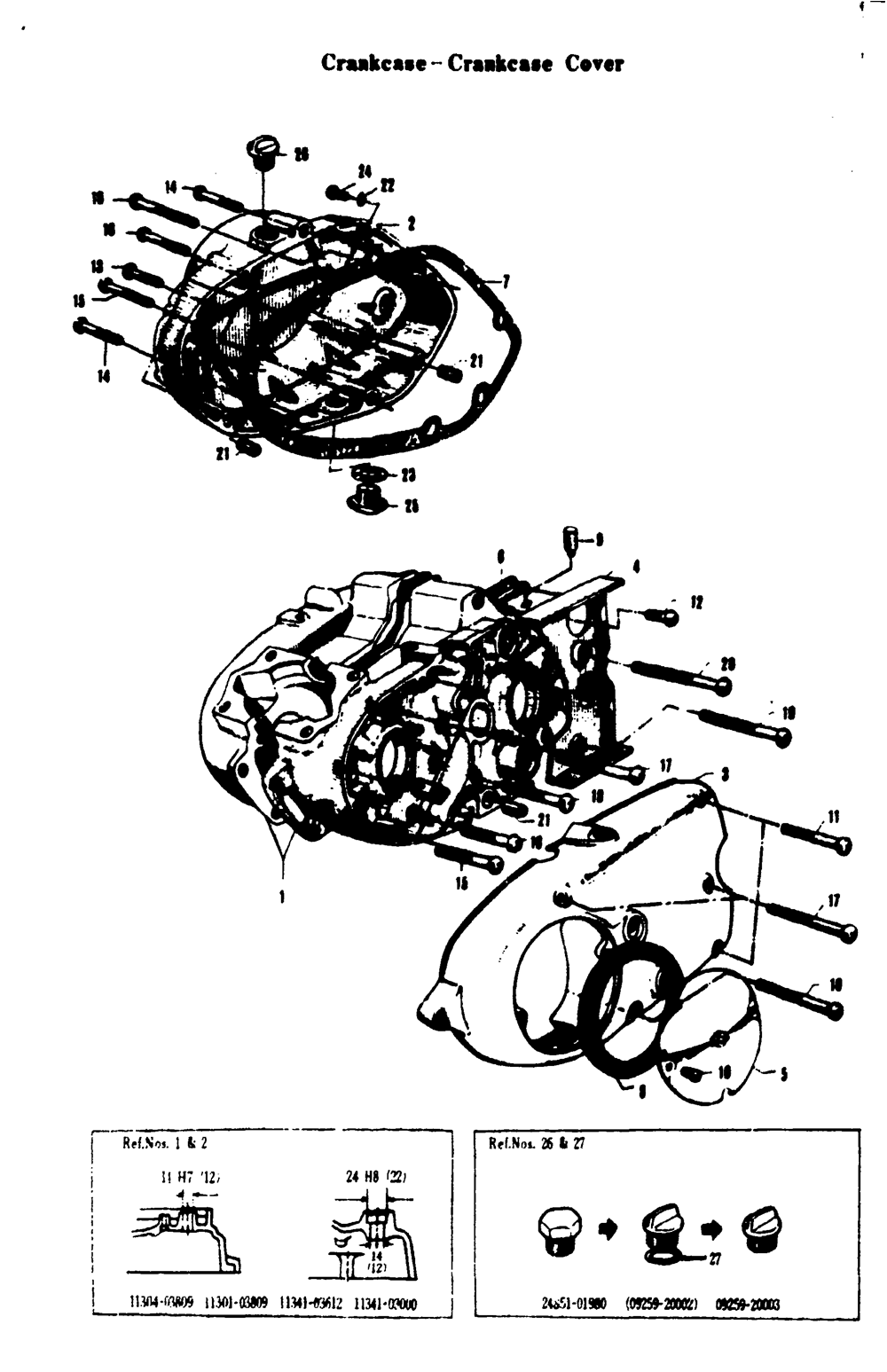 Crankcase - crankcase cover