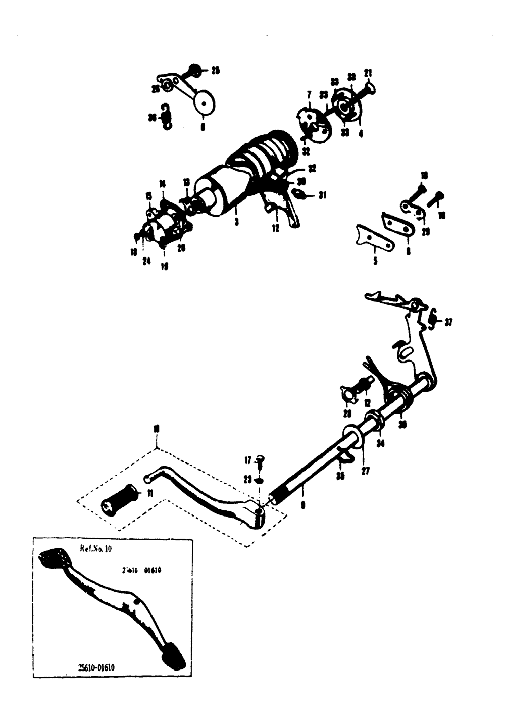 Shifting cum - shifting shaft - neutral indicator switch