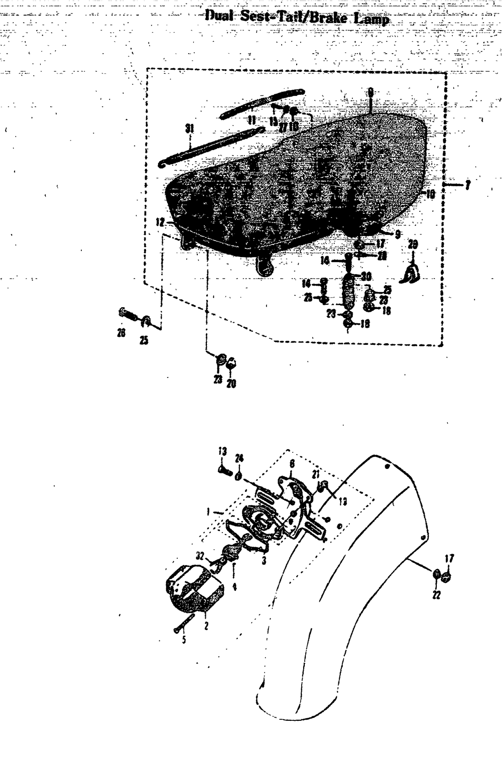 Dual seat-tail_brake lamp