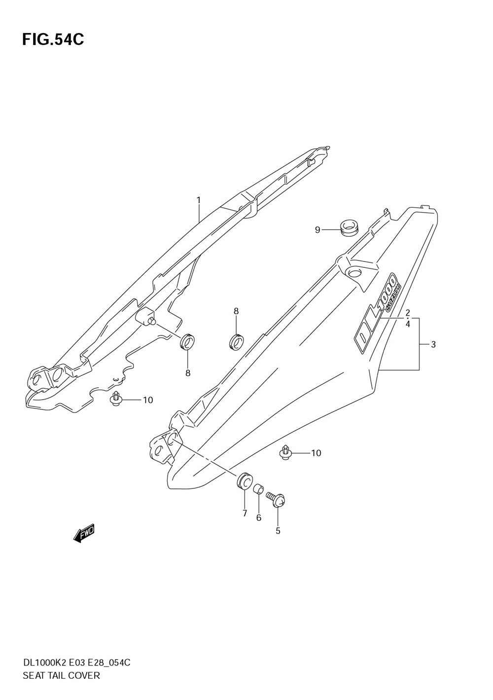 Seat tail cover (model k5)