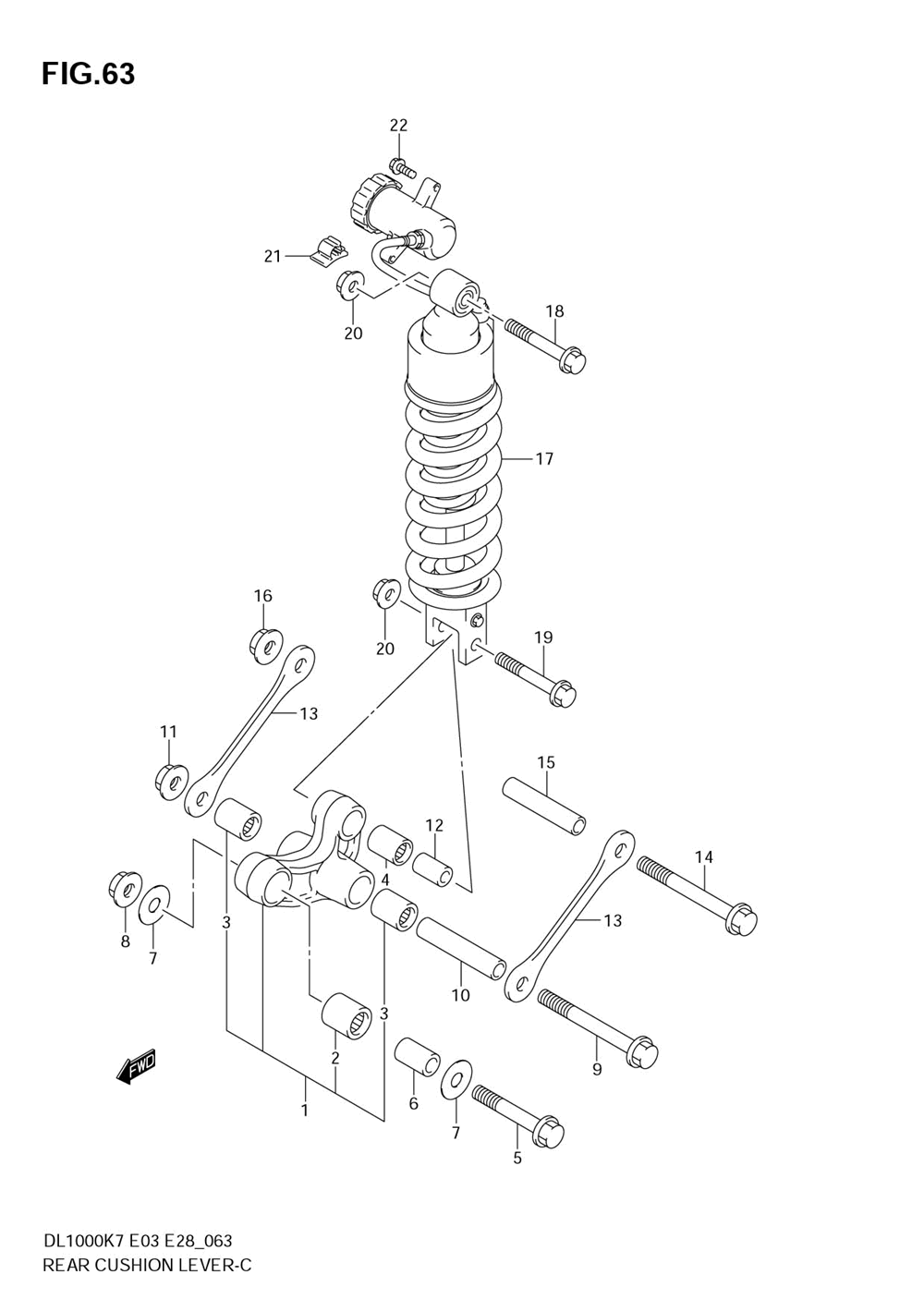 Rear cushion lever