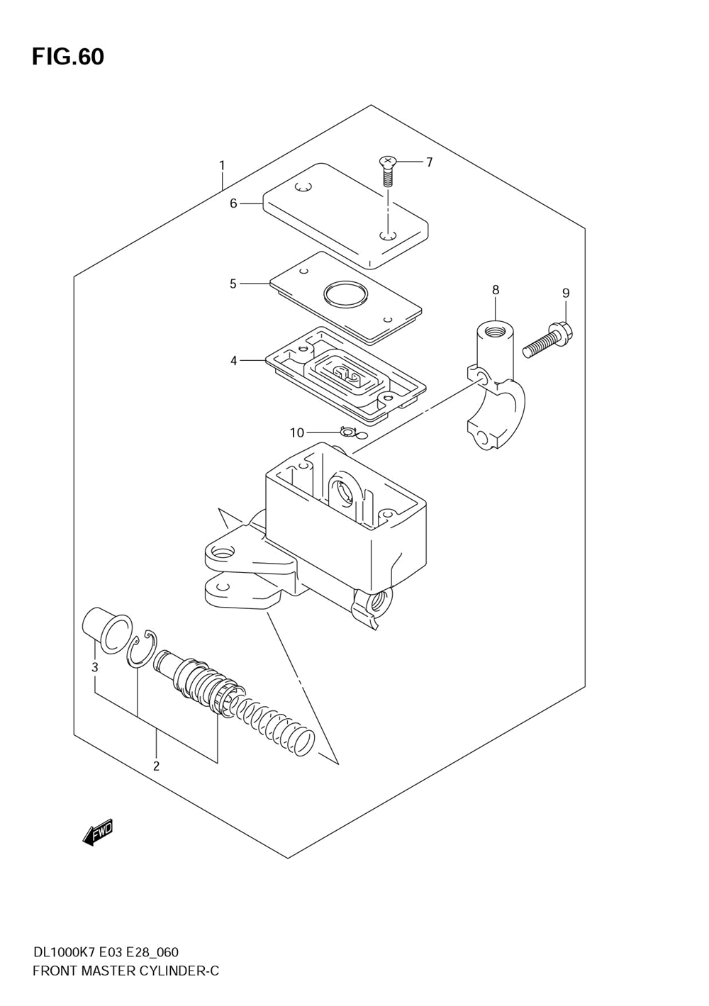 Front master cylinder