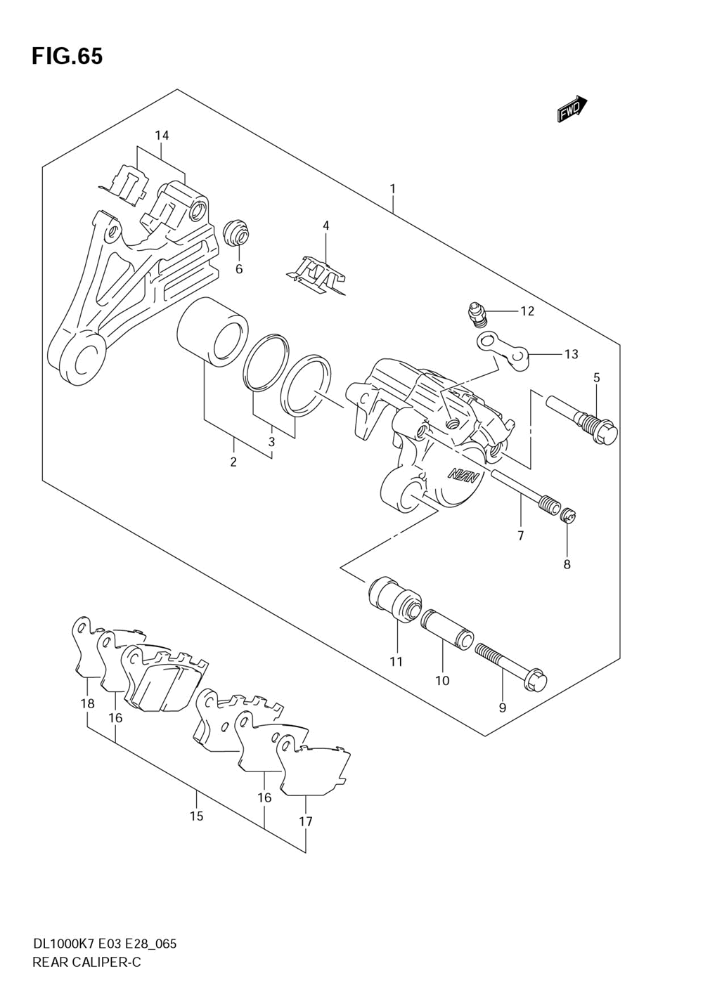 Rear caliper