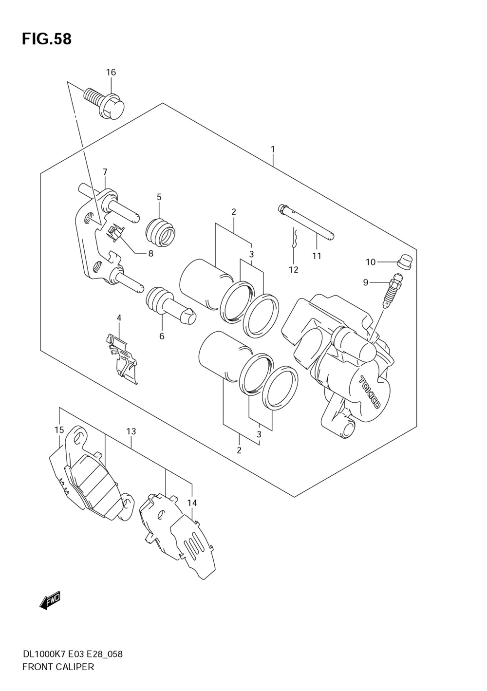 Front caliper