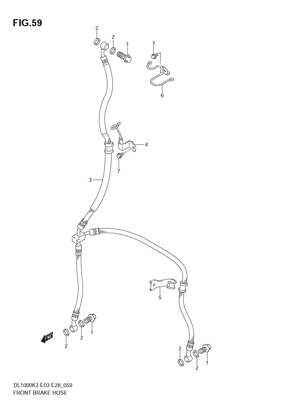 Front brake hose