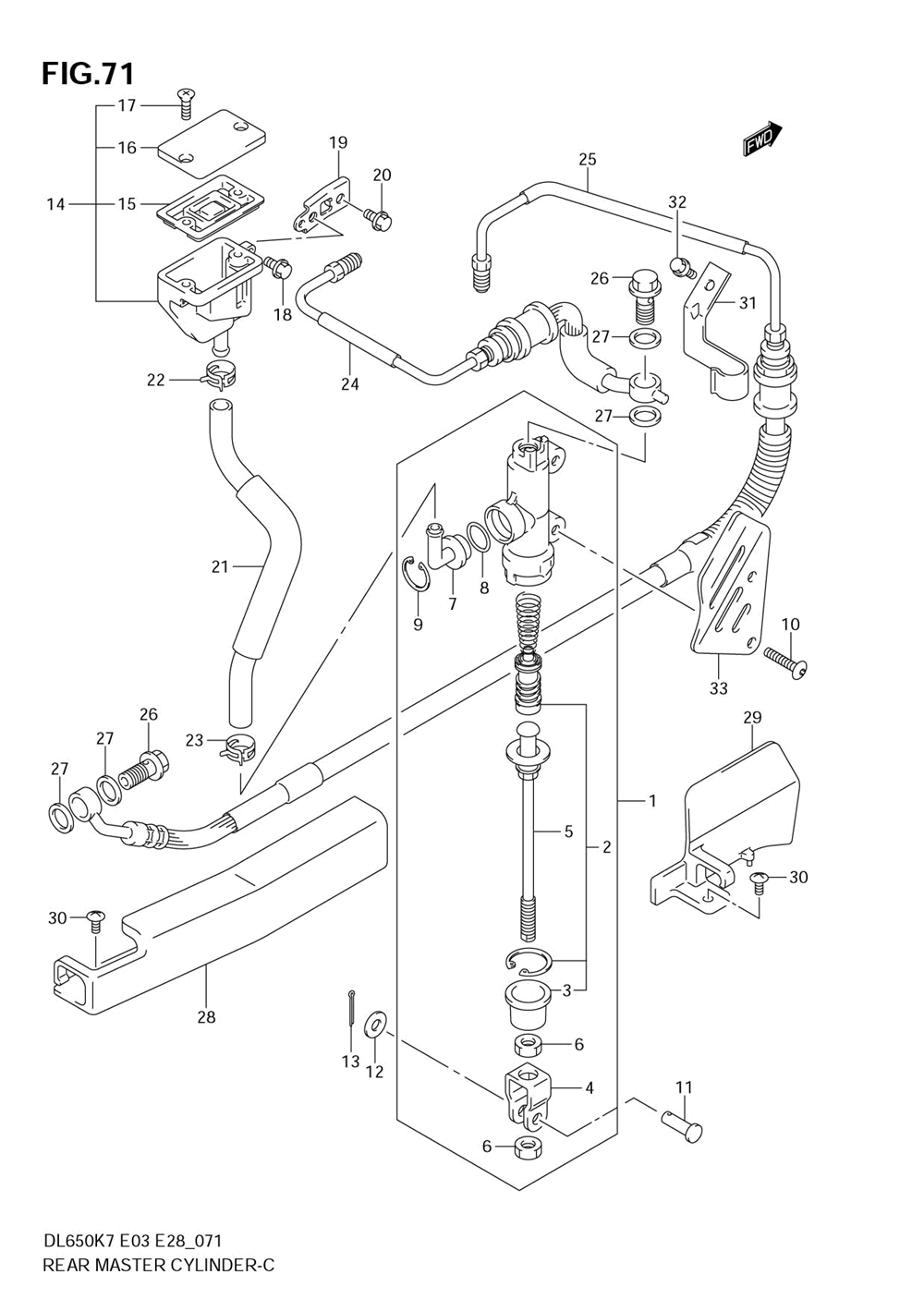 Rear master cylinder (dl650ak7_ak8)