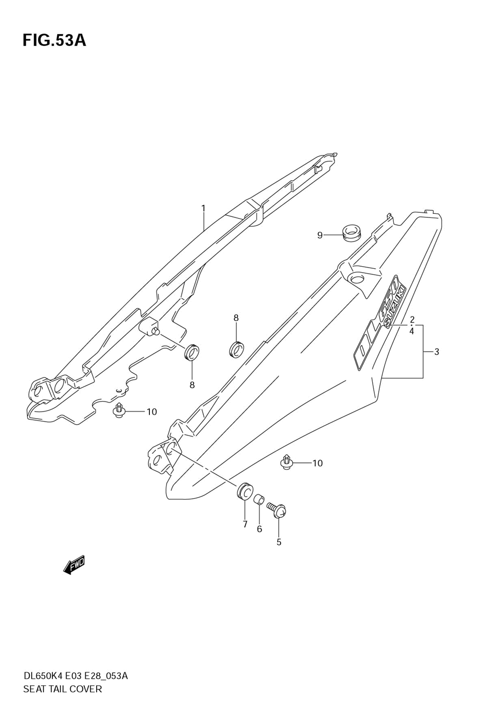 Seat tail cover (model k5)