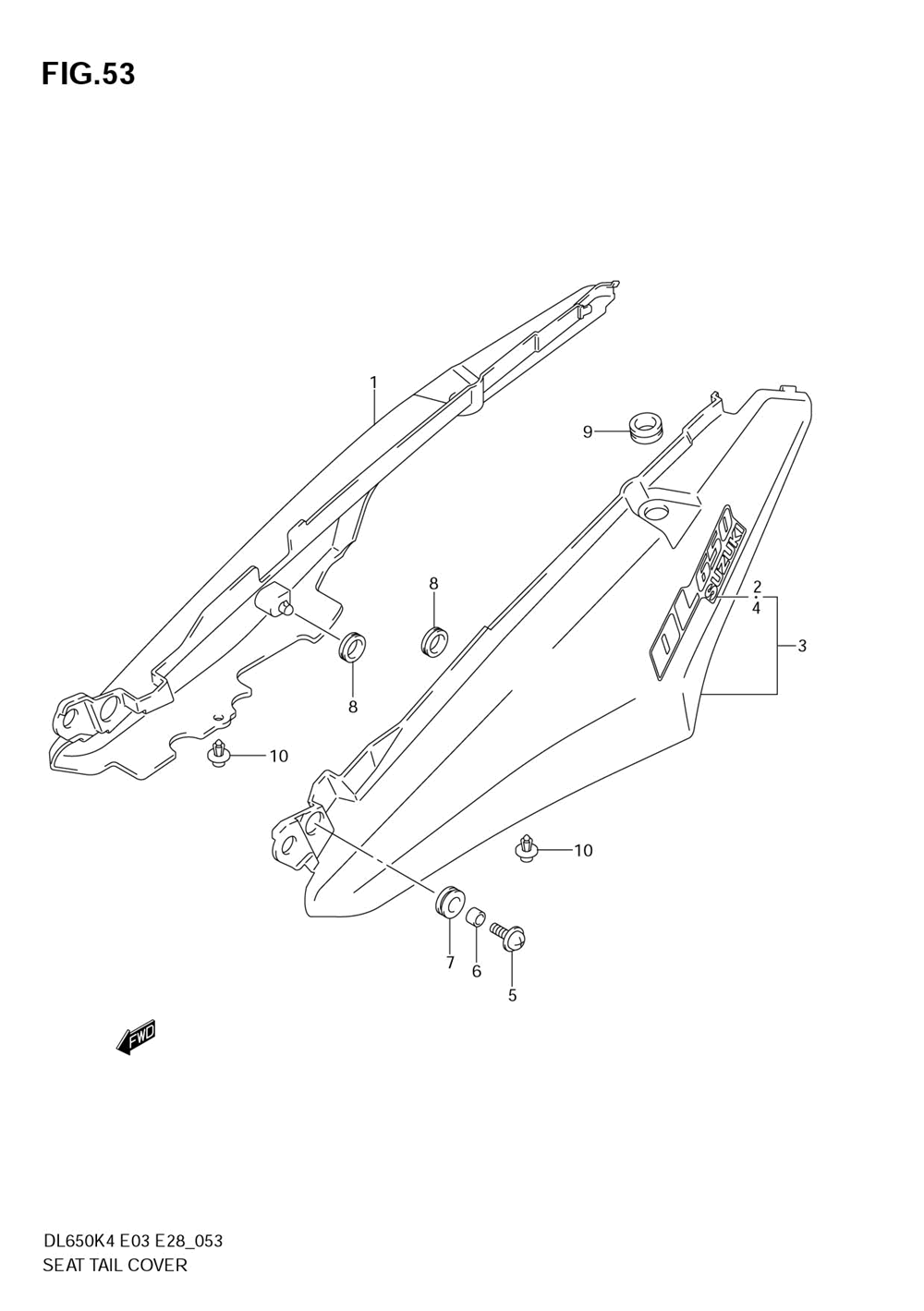 Seat tail cover (model k4)