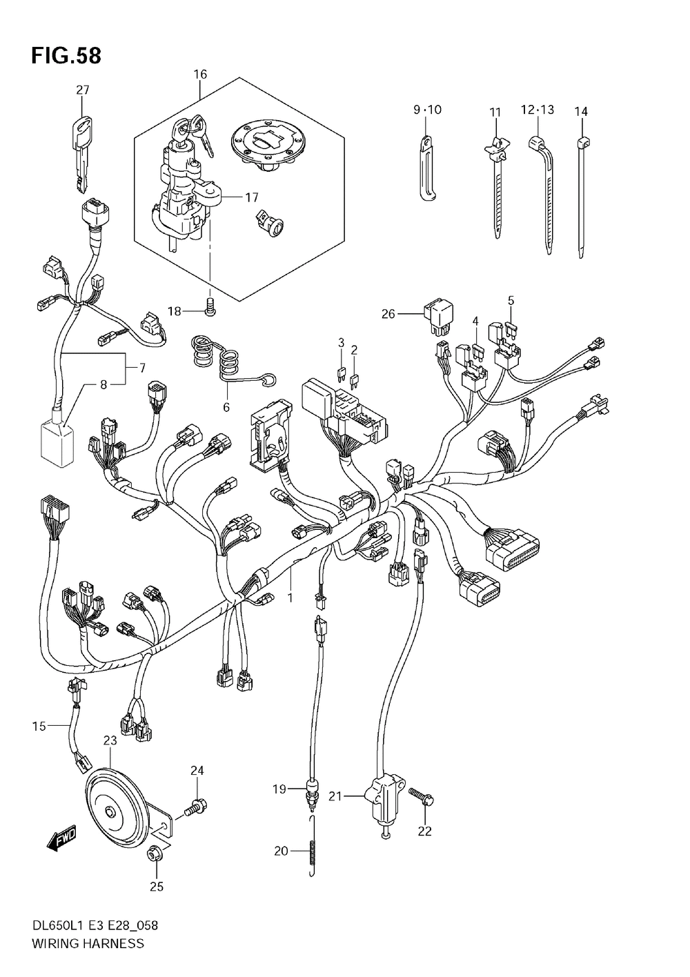 Wiring harness (dl650a l1 e33)