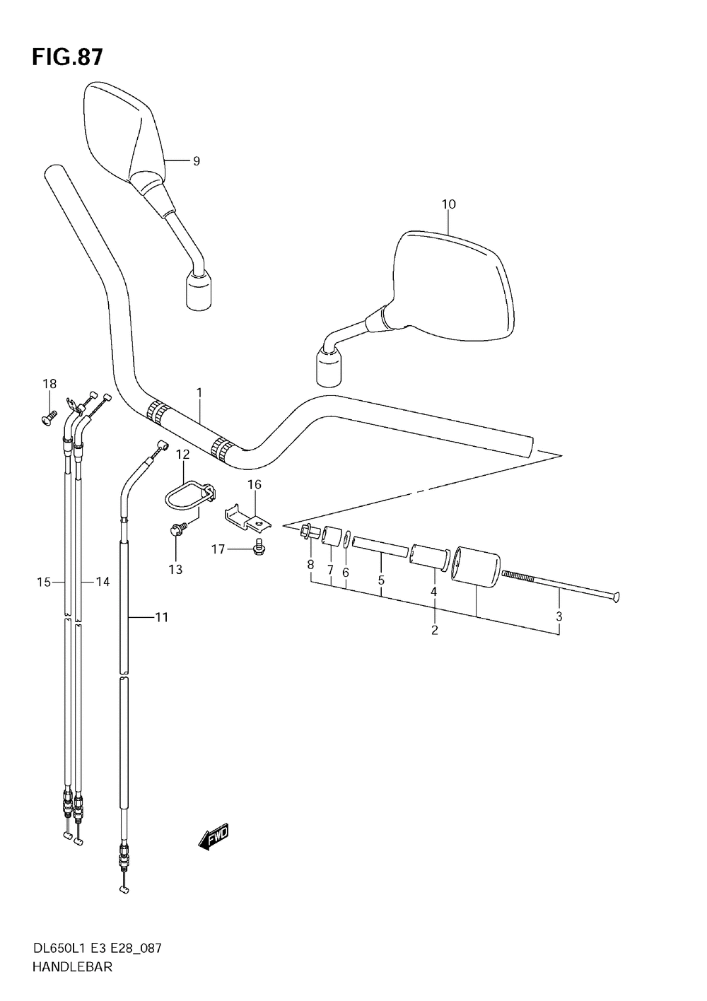 Handlebar (dl650 l1 e28)