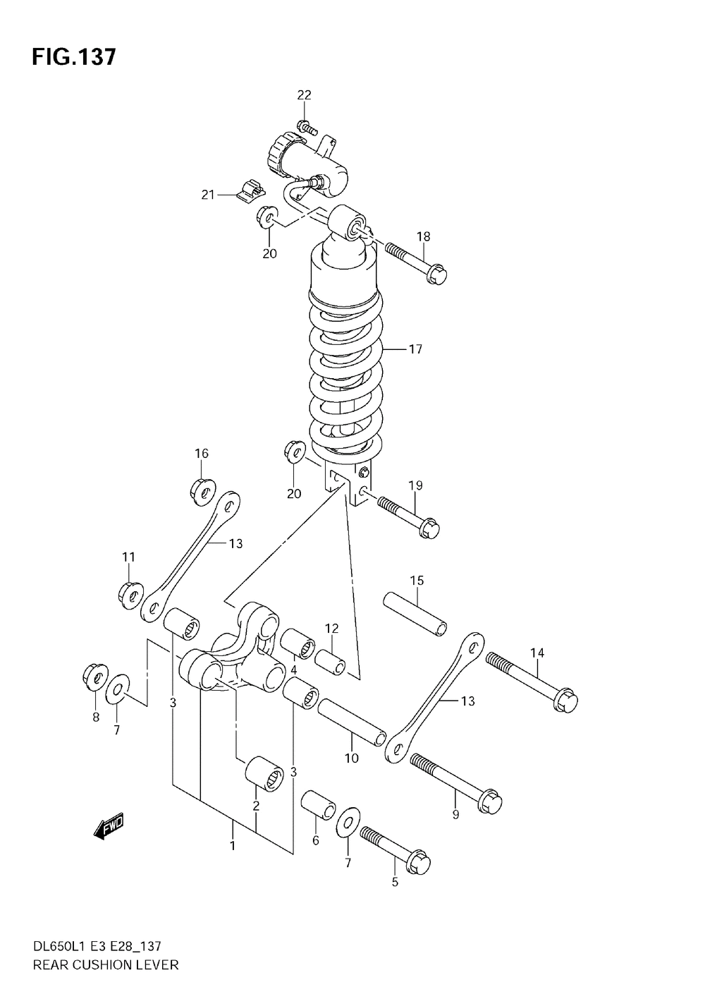 Rear cushion lever (dl650 l1 e28)