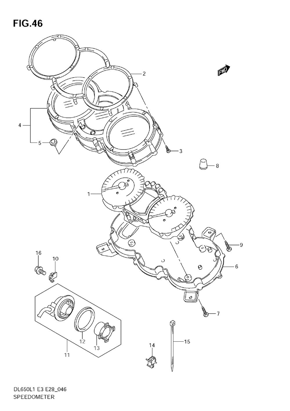 Speedometer (dl650 l1 e33)