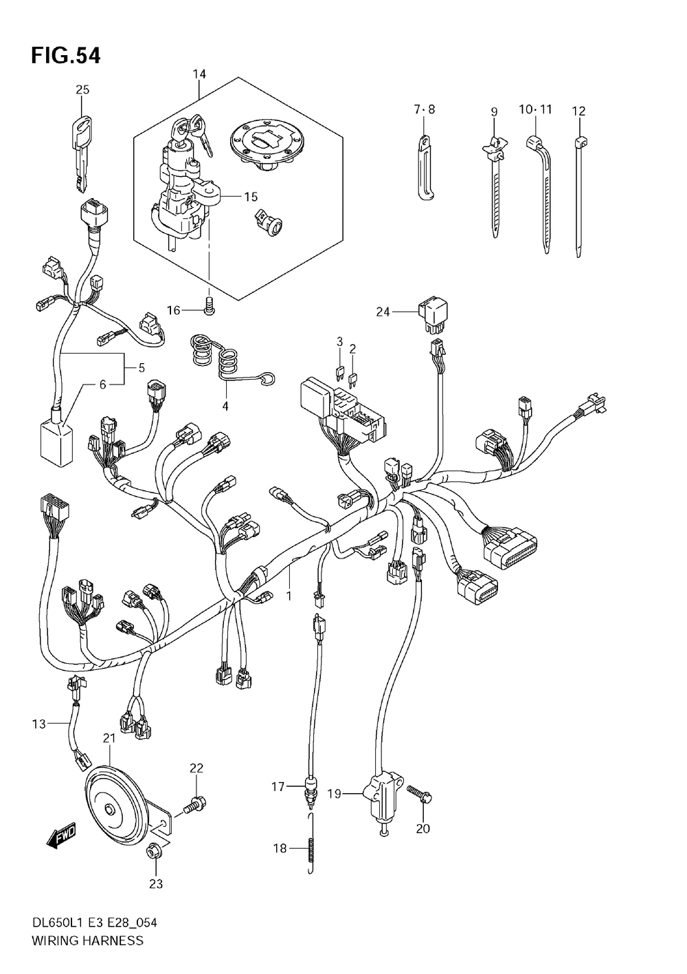 Wiring harness (dl650 l1 e28)