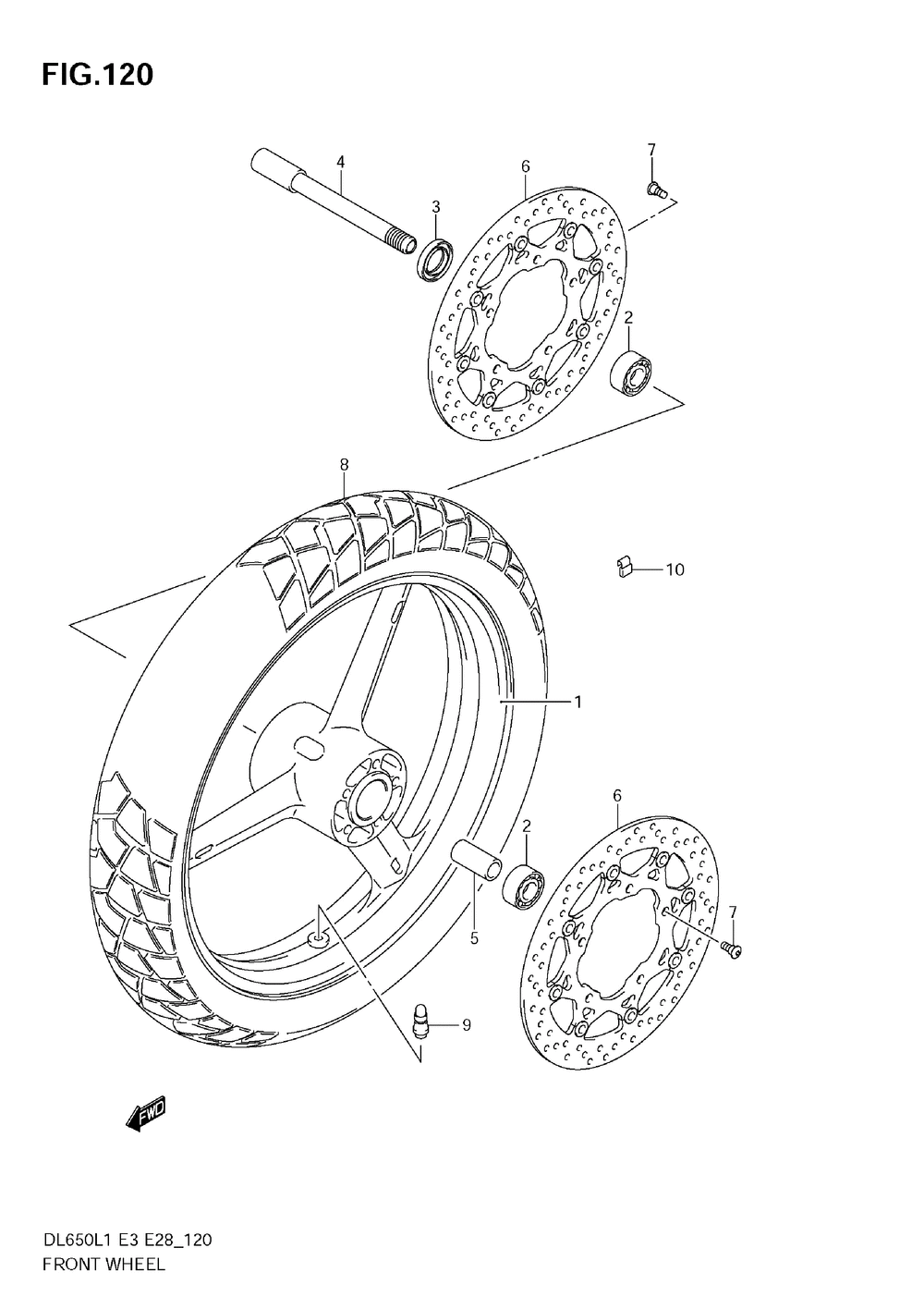 Front wheel (dl650 l1 e33)