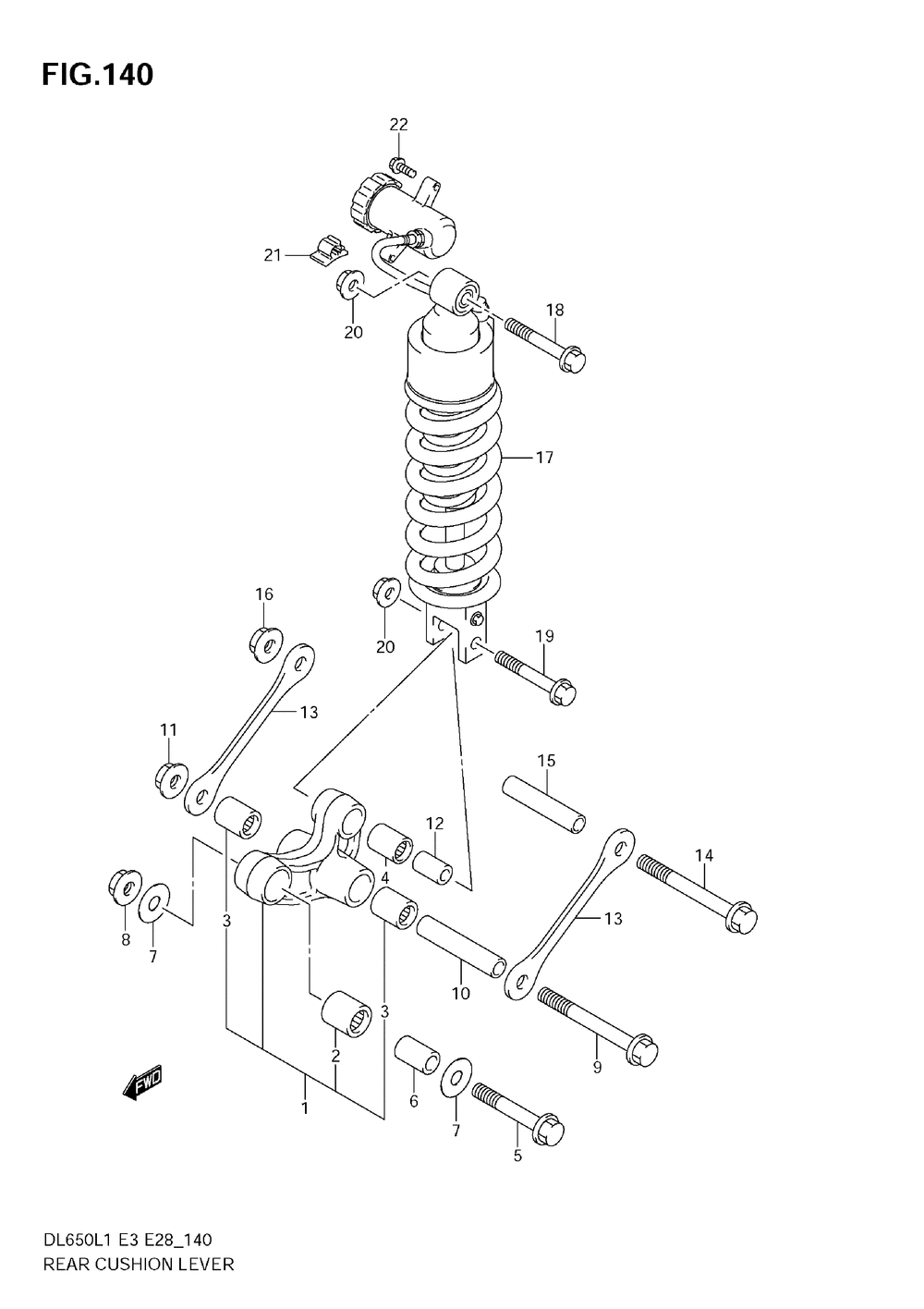 Rear cushion lever (dl650a l1 e28)