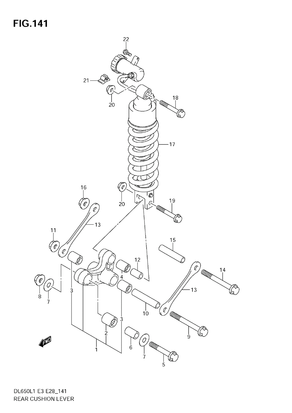 Rear cushion lever (dl650a l1 e33)