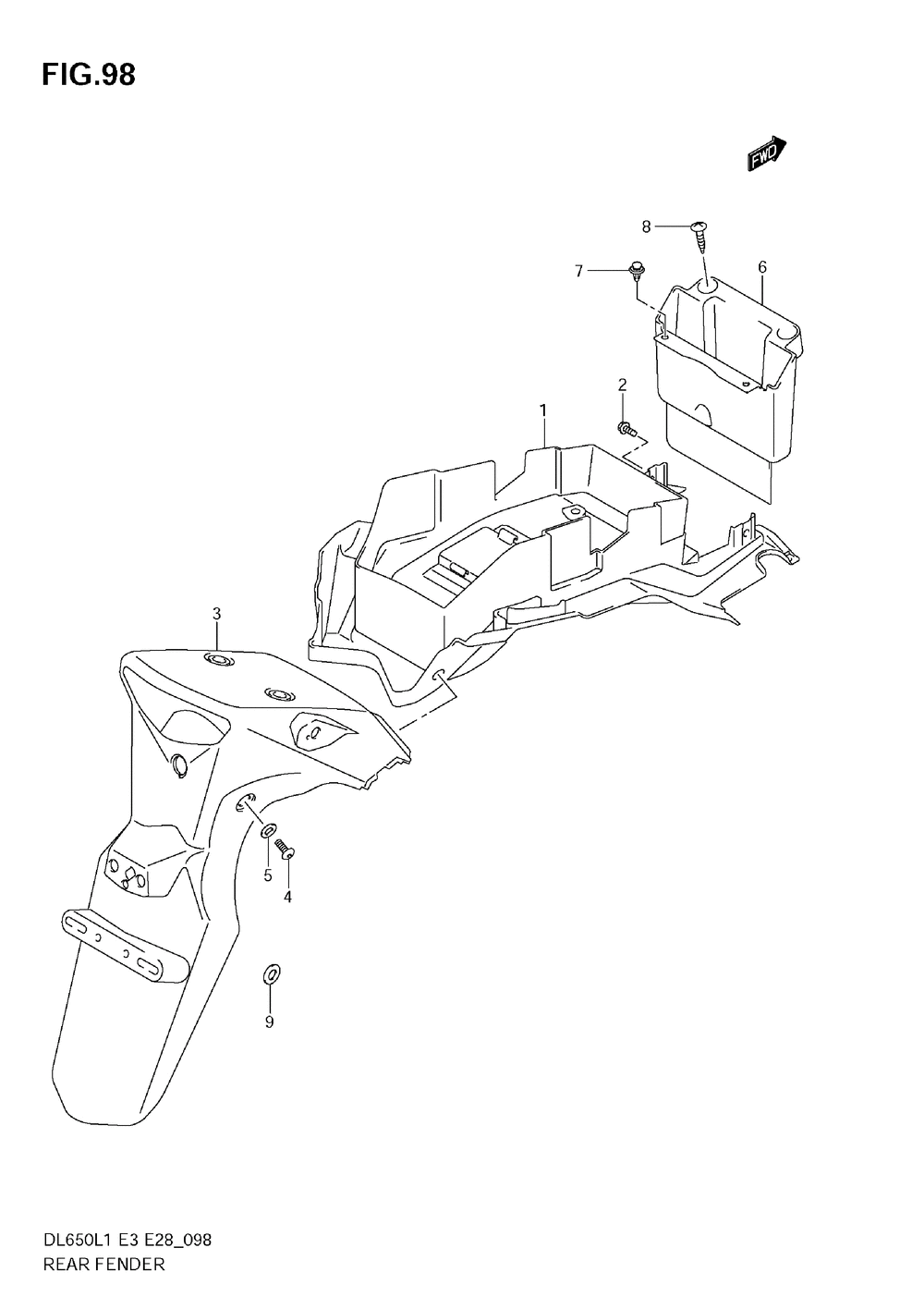 Rear fender (dl650 l1 e3)