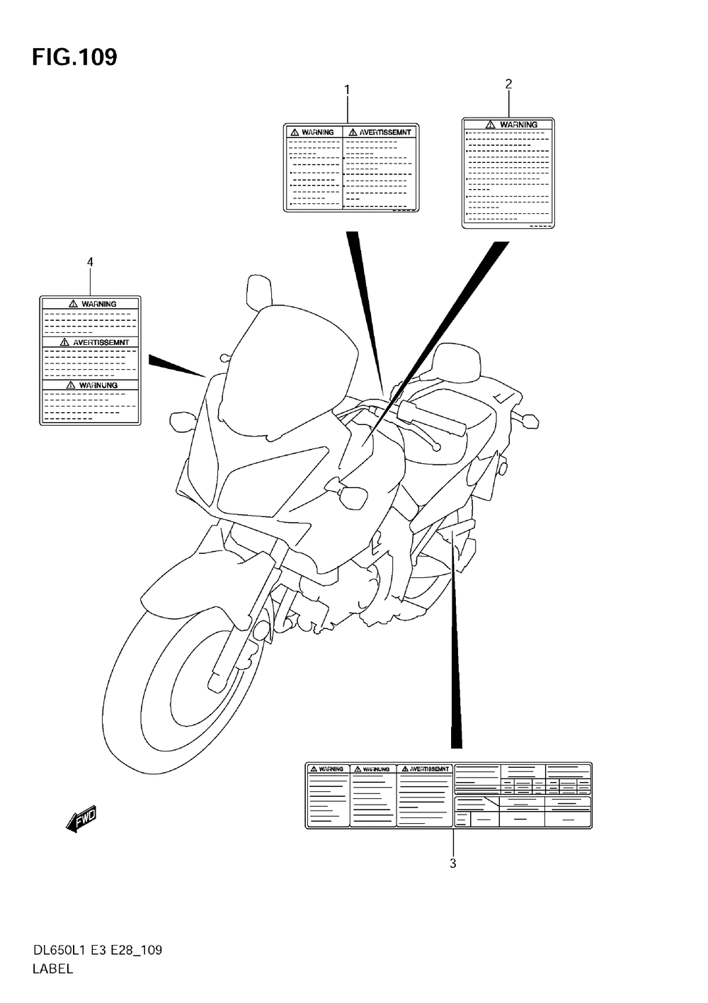 Label (dl650 l1 e28)