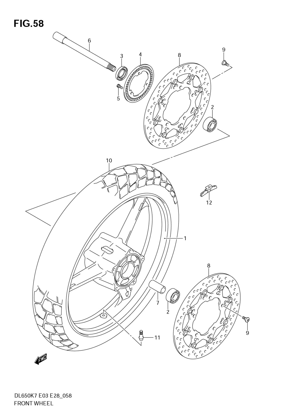 Front wheel (dl650ak7)