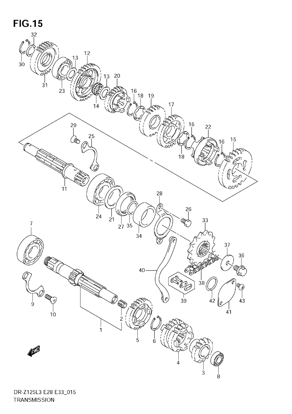 Transmission (dr-z125l3 e33)